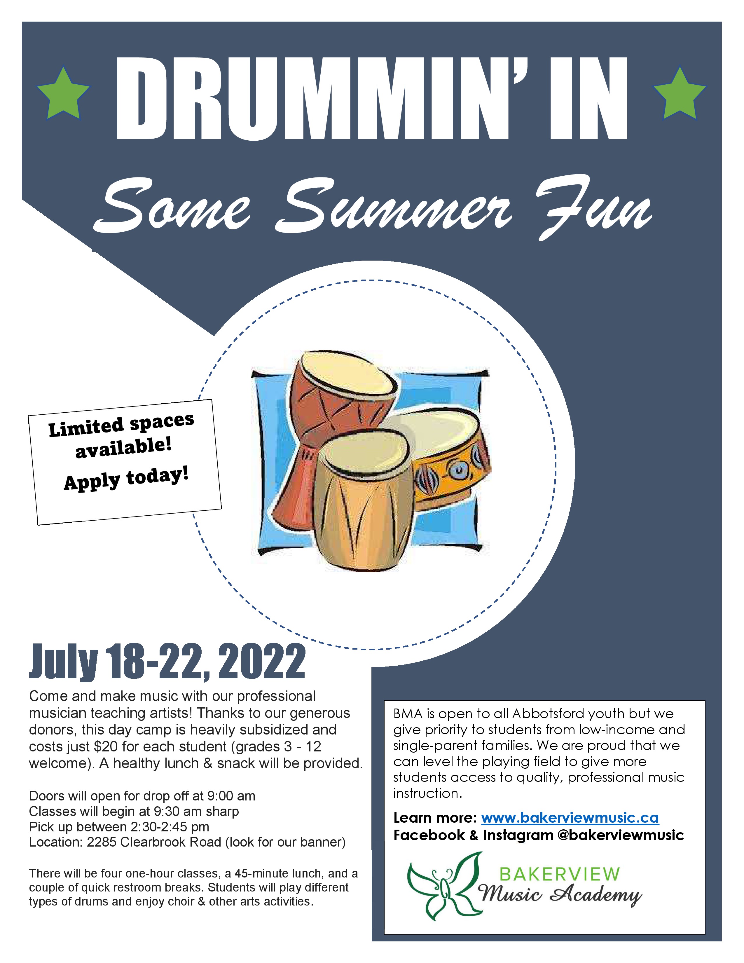 We’re going to be drumming in some summer fun in July 2022!