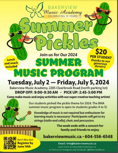 Summer Music Program 2024: How to register and how to sponsor a student